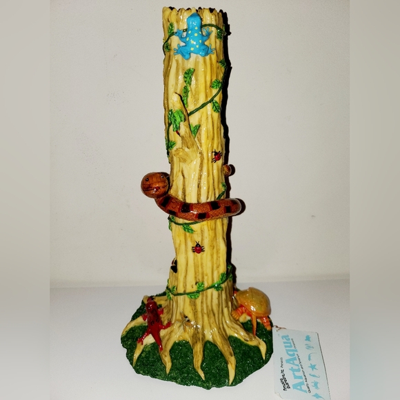 ArtAqua Aquarium ornament featuring a tree trunk with a snake NWT No Box - Picture 4 of 12